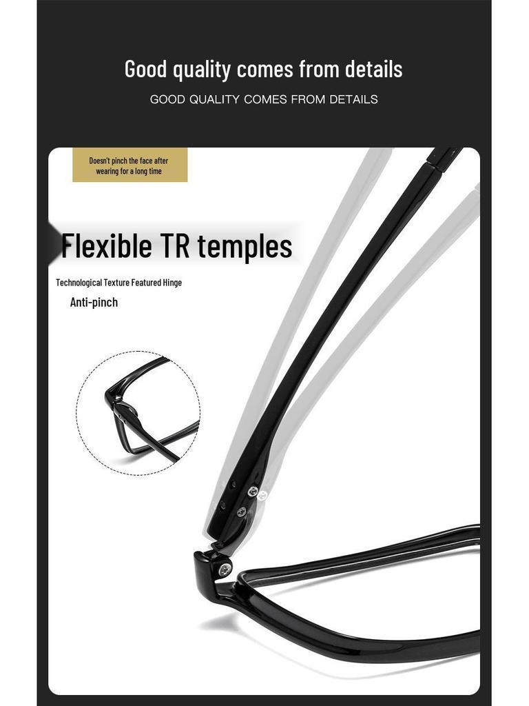 Herren Vollrand Myopie Brillengestell - Kunststoff & Stahl, Modell 9810