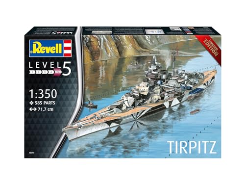 German Revell 1/350 German Battleship Tirpitz Plastic Model