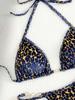 2025 Pearl Leopard Print Sexy Thong Swimsuit