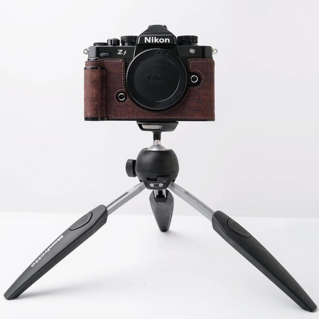 Compatible with Nikon This Genuine Leather Camera Is Handmade by It Features a Design with a Grained Cowhide Leather Metal Base and Handle Zf,