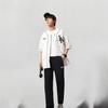 Li-Ning Badfive Letter Mid-Rise Drawstring Breathable Versatile Straight Leg Casual Pants Men bottoms Black AKLV081-3