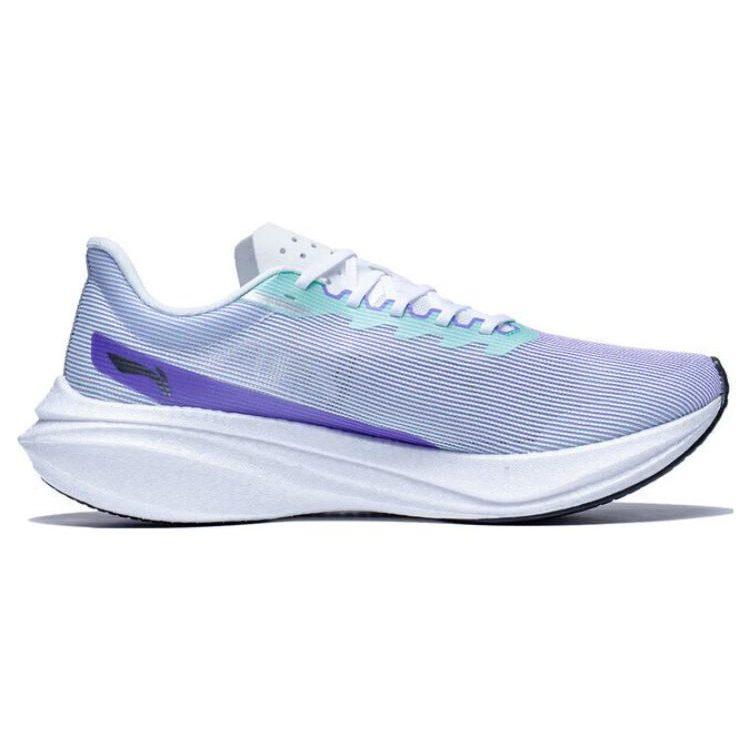 Li Ning Feidian 3 Challenger Cushioning Slip Resistant Low Top Marathon Training Sprint Running Shoes Men's Gray Purple ARMT037-9