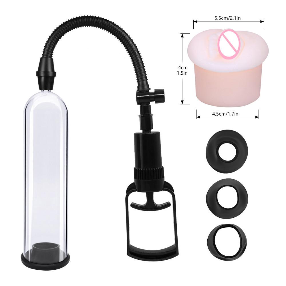 Penis Pump Sex Tools For Man Manual Penis Vacuum Pump Sex Toys Penile Extension Trainer Adult Goods Male Masturbation Sexy