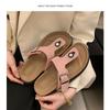 Thick Soled, Slipper, Summer, Outerwear, Toe Clip, Flat Strap, Adjustable, Square Buckle, Thick Soled Slipper, Flip Flops