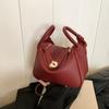 Autumn new high-end lychee pattern lock single shoulder oblique span trendy women's bag