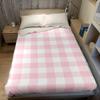Pink & White Gingham Flannel Blanket Warm Soft Halloween Christmas Couch Warm Cozy Decorative Decor Gift for All Season