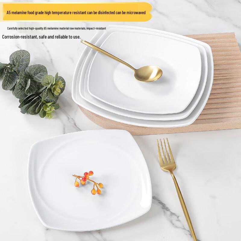 A5 Food Grade Melamine Square Fast Food Plates