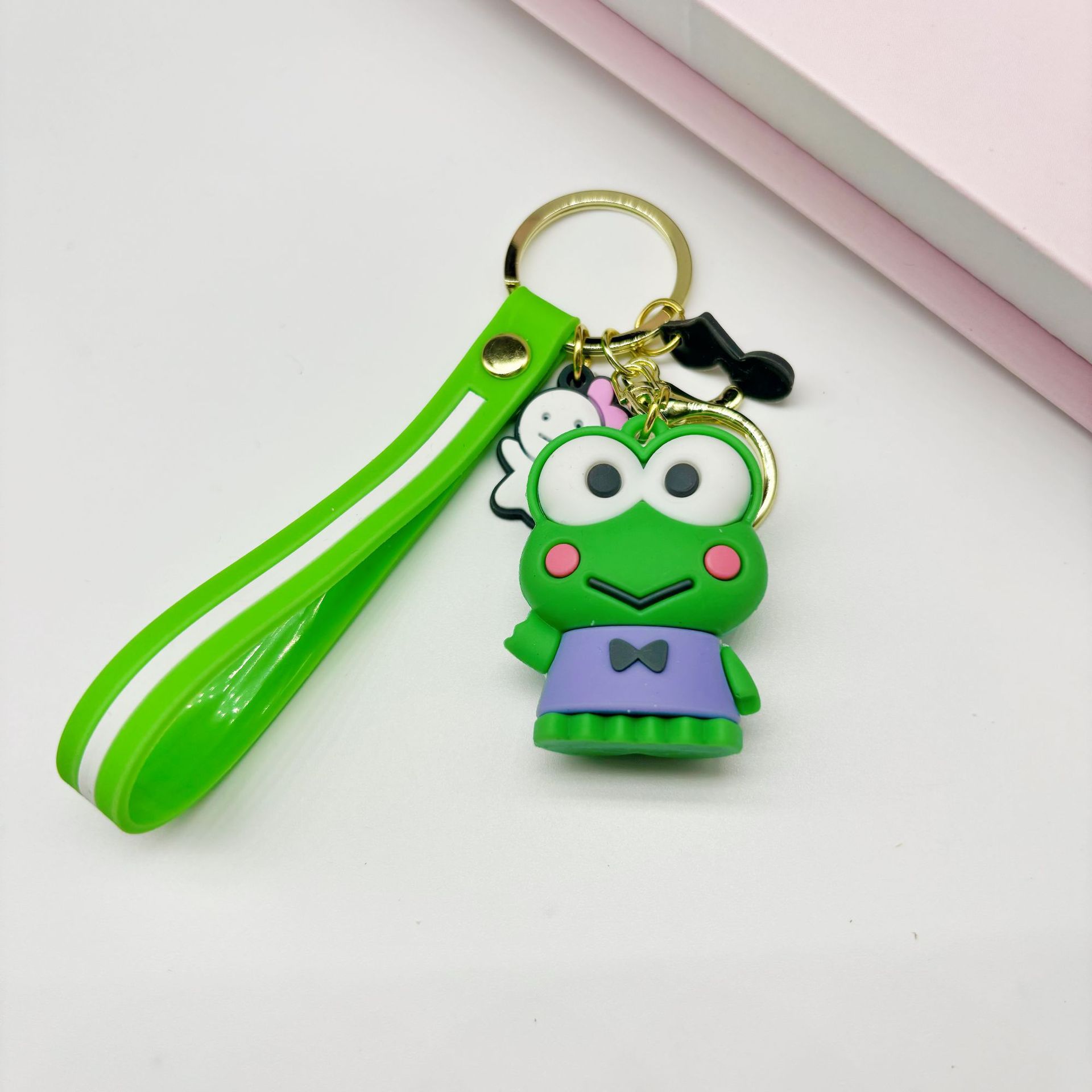 

Cute Sanrio Kuromi Keychain Pendant Schoolbag Cartoon Cinnamon Dog Cat Key Chain Company Small Gift KT Carry Mini Lightweight Portable