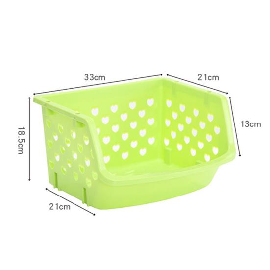 Durable Stackable Storage Basket Hollow Fruit Vegetable Organizer Kitchen Tool