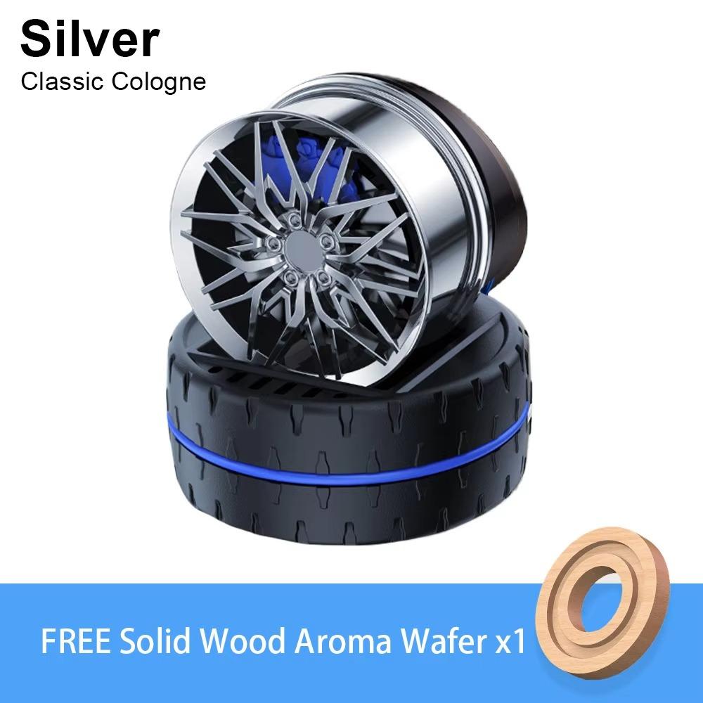 1Pcs Solar Powered Air Freshener Diffuser Simulated Wheels Auto Aroma Diffuser  Home Decor
