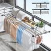 Folding Balcony Drying Rack, Extendable, 78-140cm, No Assembly Required, Perfect for Single Living, Wall-Mounted, Space-Saving, Laundry Hanger, Space-
