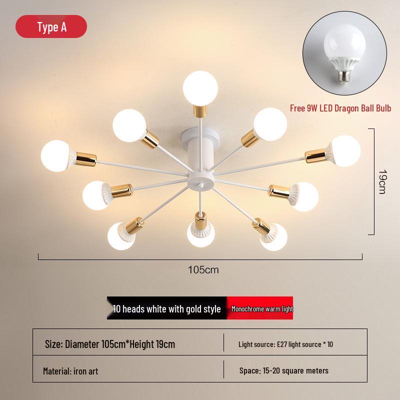 Nordic LED Ceiling Light: Modern Minimalist Design for Bedrooms & Living Rooms