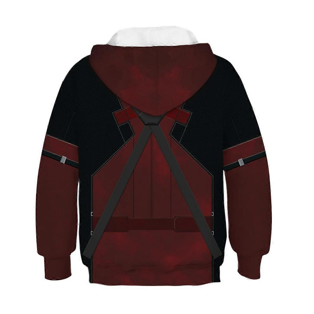 Deadpool 3D Hoodie for Kids, Superhero Anime Pullover, Comfortable Breathable Sweatshirt Tops