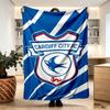 Cardiff City FC Print Blanket - Soft & Comfortable, for Bedroom, Travel, Sofa, Home Decoration - Birthday Christmas Gift for Friend