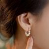 Natural freshwater pearl earrings for women, S911 silver needle niche design, sophisticated and luxurious, vintage versatile earrings
