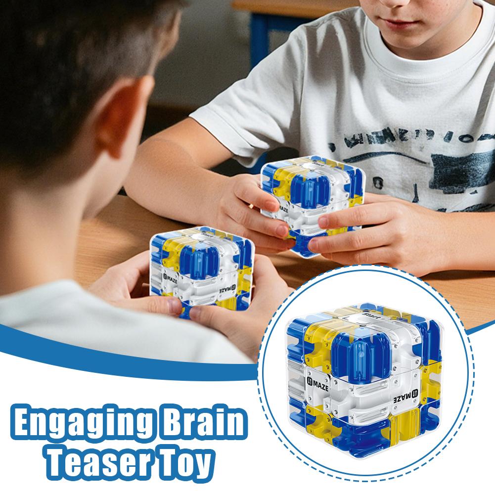Cubo Mágico Laberinto 3D Juguetes Fidget Cubo de Inteligencia Rompecabezas Creativo Laberinto para Niños Pensamiento Lógico Anti Estrés Juguetes Educativos