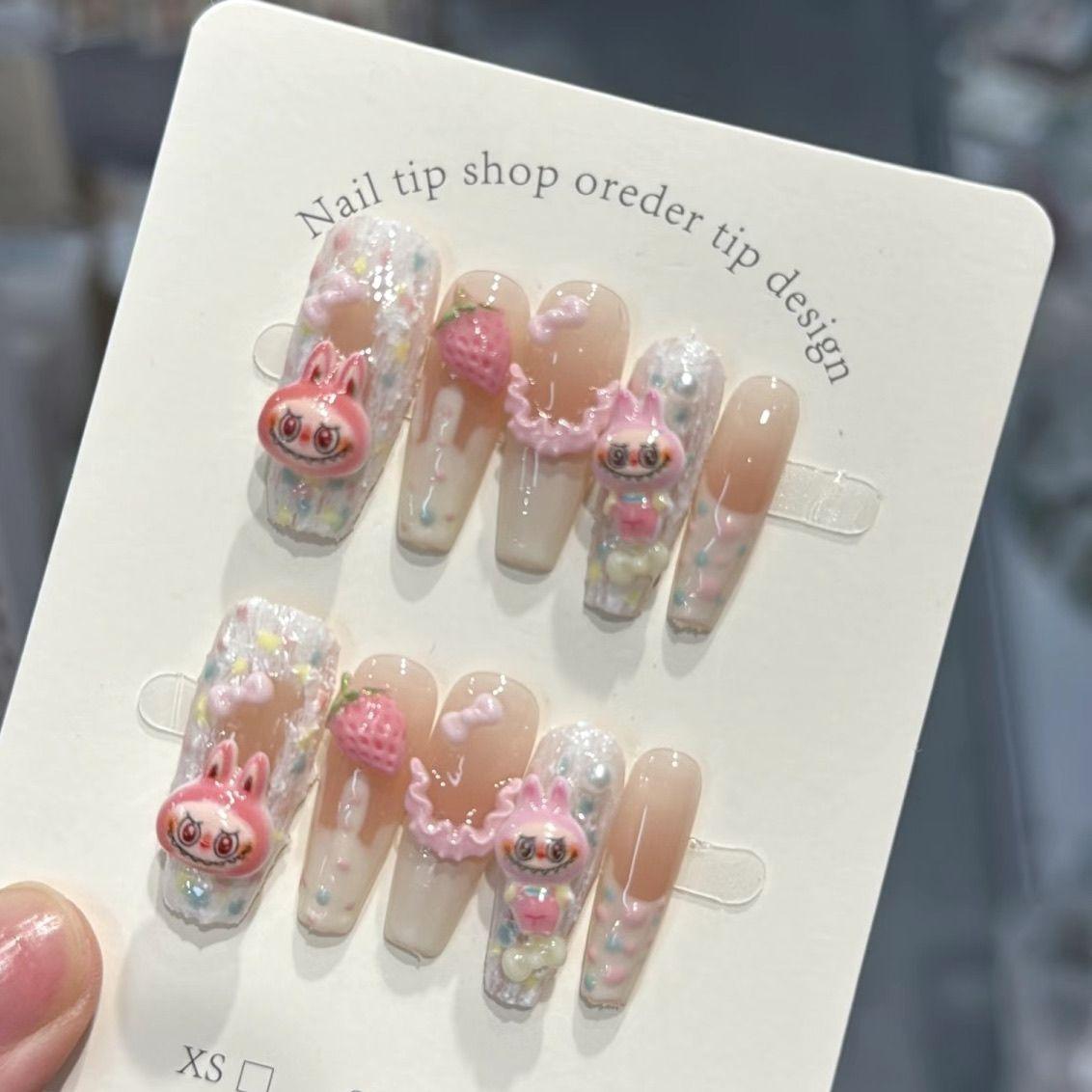 

Кремовый Лабубу Трехмерный, Модный и Милый Изготовленный вручную Носимый Доспех M