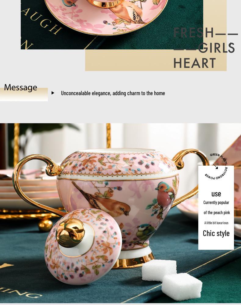 Elegant European Bone China Tea Cup and Saucer Set – Luxurious Ceramic for High-Style Afternoon Tea