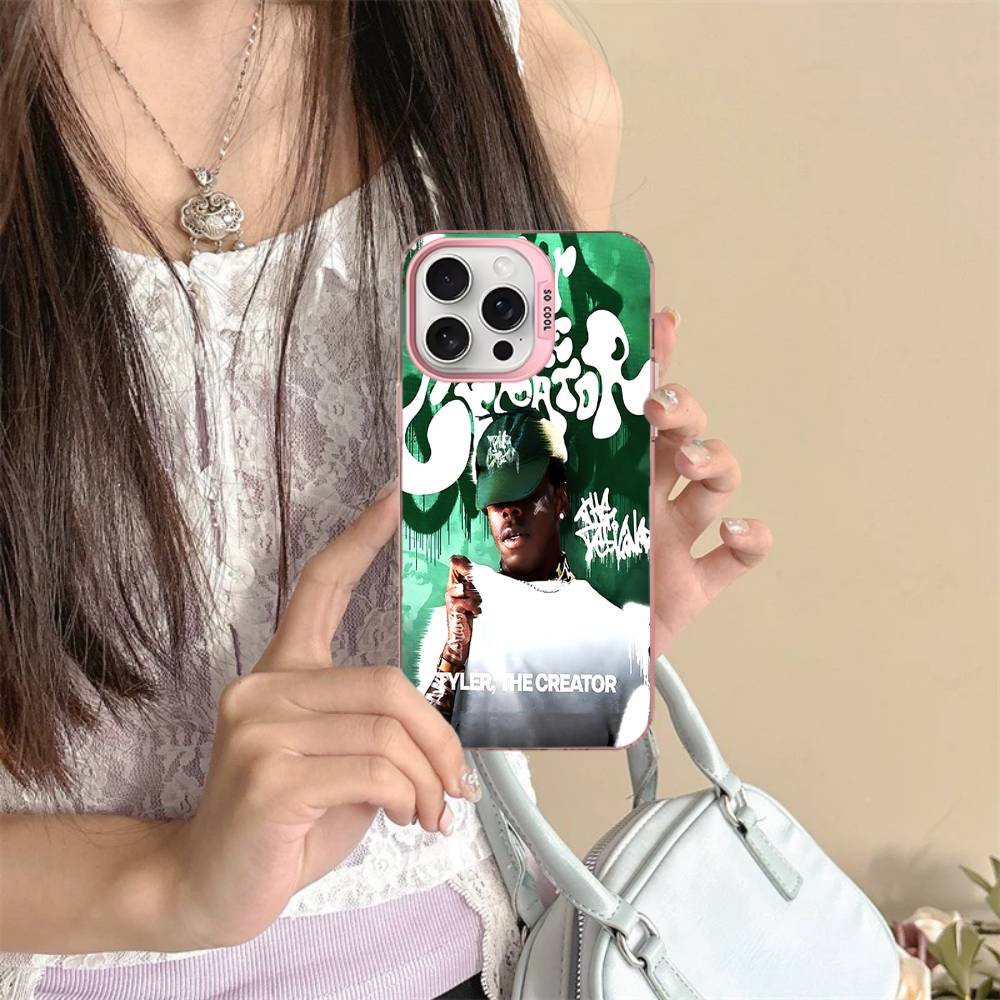 

T-Tylers The Creator Rapper For Iphone 15 14 13 Plus 17 16 12 11 Pro Max Matte Colored Silver Luxury Phone Cover iPhone 13 pro