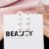 Love Earrings, High-End Pearl Earrings, Temperament Long Fringed Pearl Stud Earrings For Women