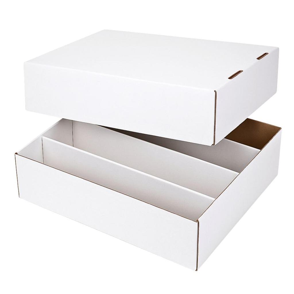 Solvanta Trading Card Storage Box 3200 Capacity Top Loader & Sleeved Compatible White Case 37.5 X 34 11 Cm