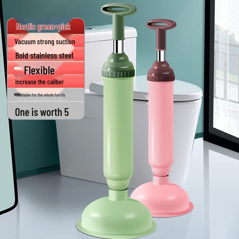 Strong Leather Toilet Plunger with Suction Cup - Unclogs Drains and Pipes