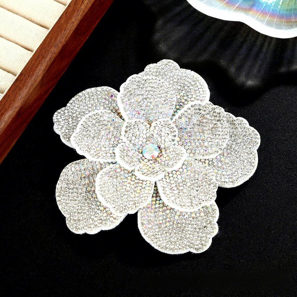 Handmade Rhinestone Flower DIY Brooch Accessories Fashion Four Seasons Shoes Garment Clothing Decoration Flower