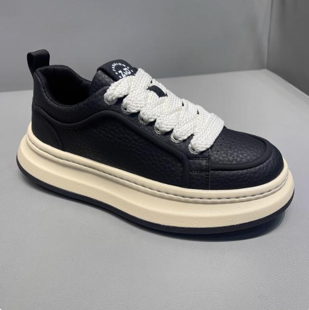 Literary and artistic style thick-soled spring and autumn new heightening soft-soled comfortable casual shoes zmd