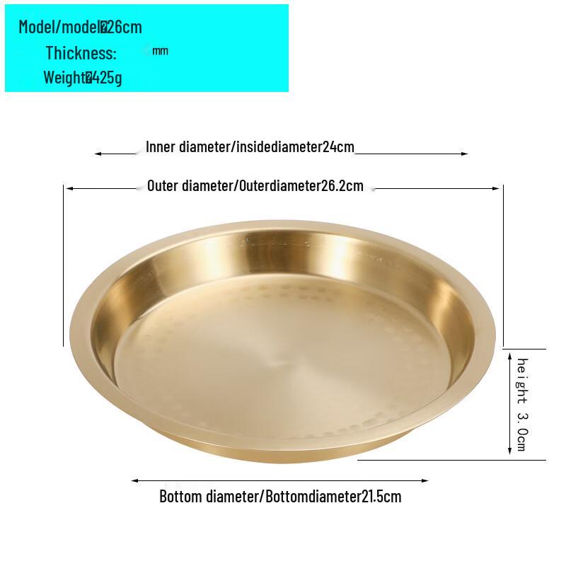 Handun Round Multipurpose Thick Brass Plate