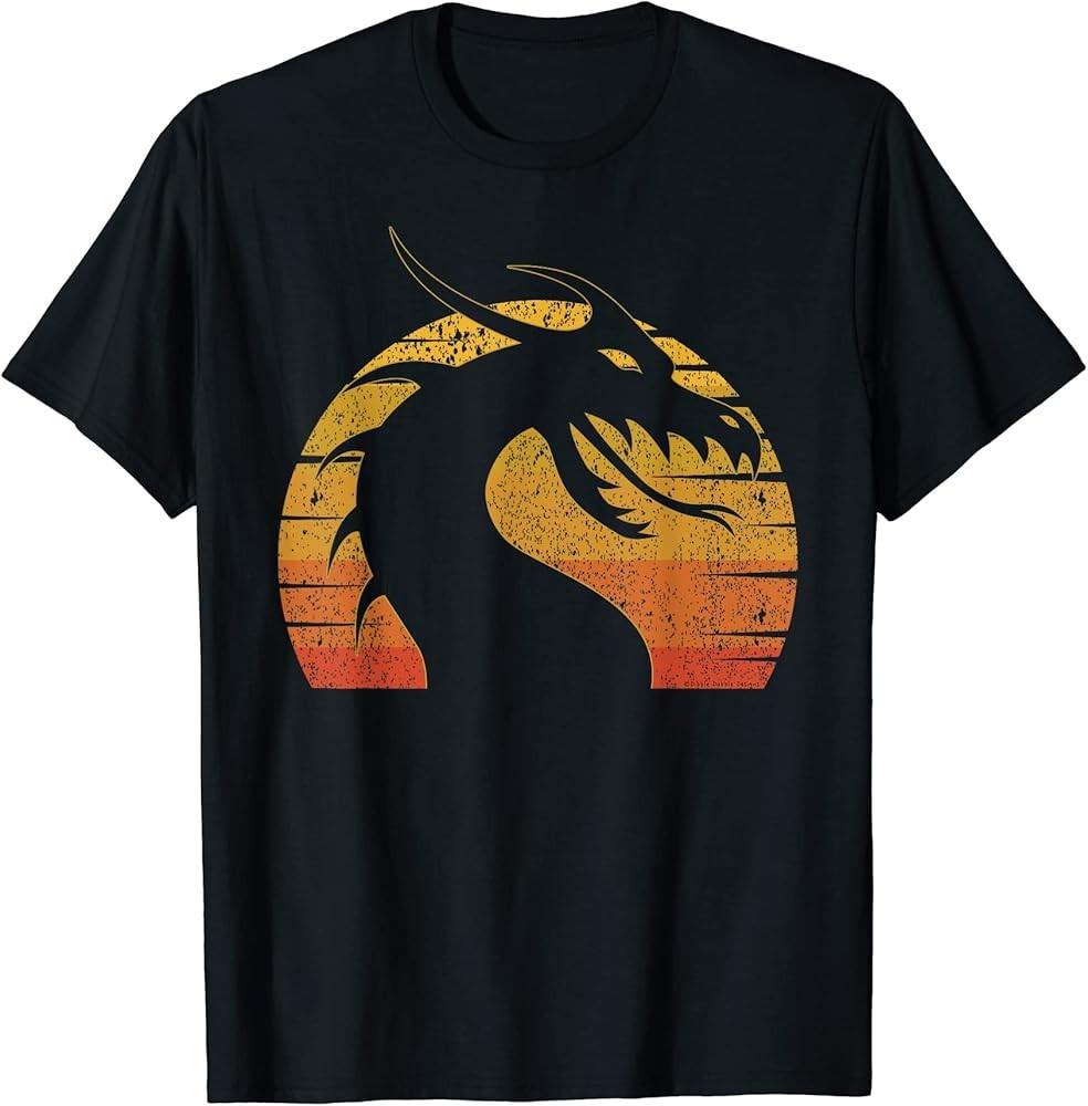 

Cool Retro Sunset Dragon TShirt Unisex T-Shirt XXXL