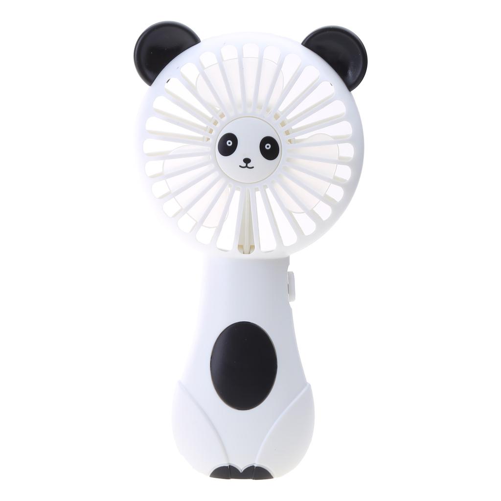 Mini Handheld Fan Cute Cartoon Animal Fans Soft Blades Battery Powered for Student Panda Kitten Mini Fan Portable