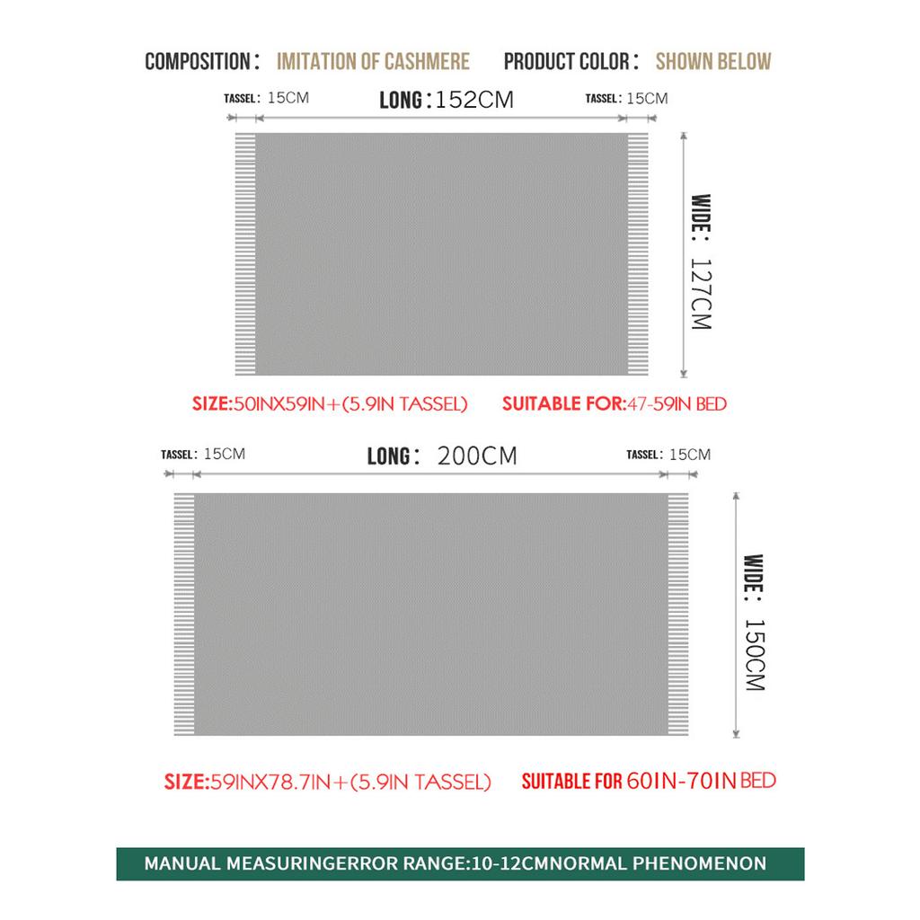 Knit Throw Blanket Lightweight Blanket for Sofa Couch Bed Baby Nursery, Rustic Shabby Chic Modern Farmhouse