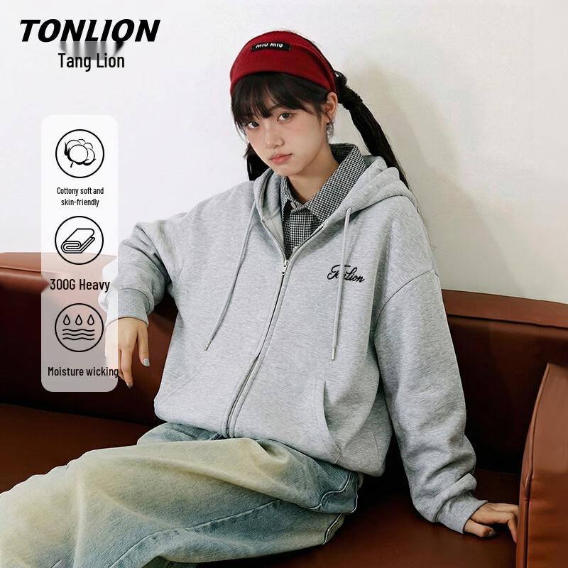 

TonLion Women s Hooded Zip-Up Sweatshirt 2XL