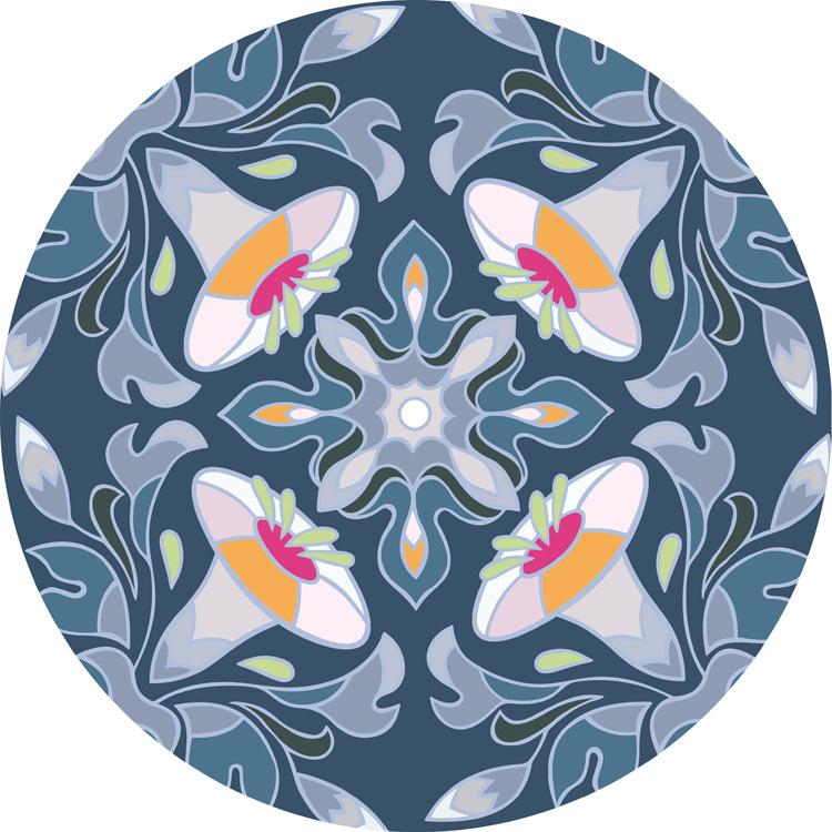 Round Retro Ethnic Style Carpet Living Room Coffee Table Bedroom Computer Chair Hanging Basket Non-slip Floor Mat