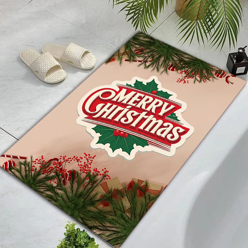 Christmas Nordic Design Carpet Home Decor Printing Room Protective Pad Bathroom Mat