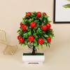 8 Stiler Frukt Bonsai Blomster Potte Simulert Grønne Planter Bryllup Hjem Hotell Kontor Borddekor