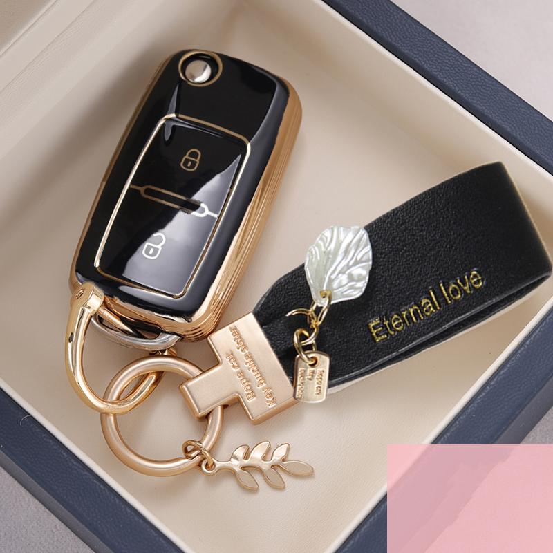 2 Buttons TPU Remote Flip Car Key Cover Case For Vw MK4 Seat Altea Alhambra Ibiza Polo Golf 4 5 6 Transporter Amarok