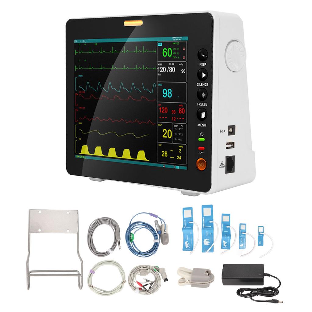 Digital Veterinary Blood Pressure Monitor 6 Parameter Veterinary Monitor with Big Screen for Pets