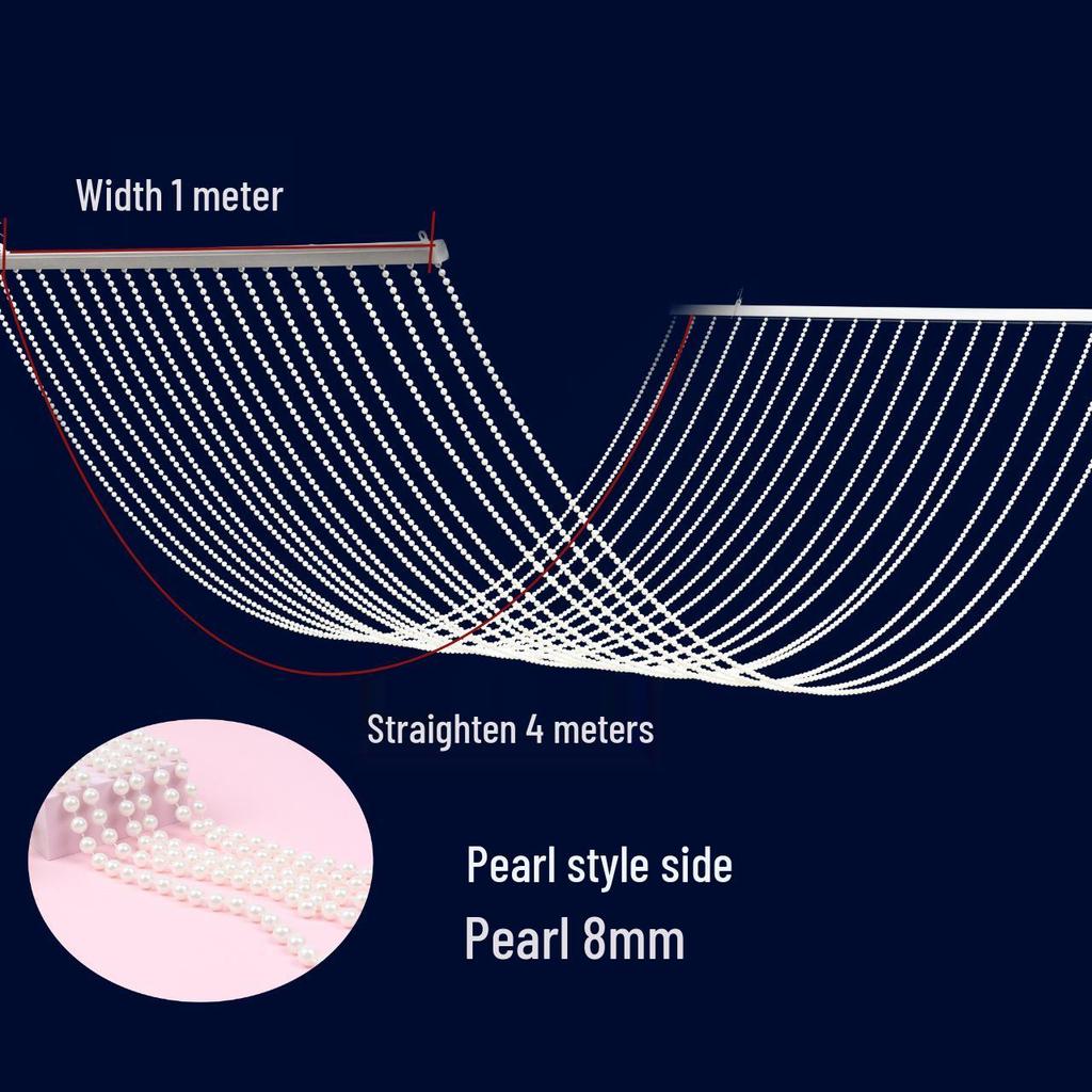 Crystal Beaded Wedding Ceiling Decoration - Acrylic Curtain with Flowing Water Pearl Chain