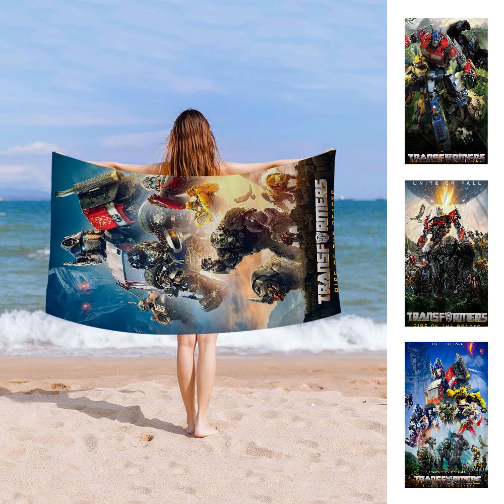 Transformers Rise of the Beasts Series Film Blanket Quick Drying Beach Towels Oversized Printing Super Pool Towel Blanket