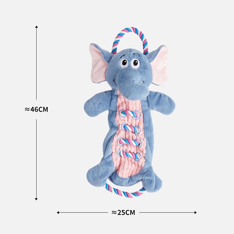FOFOS Plush Squeaky Rope Tug Toys for Golden Retrievers & Border Collies