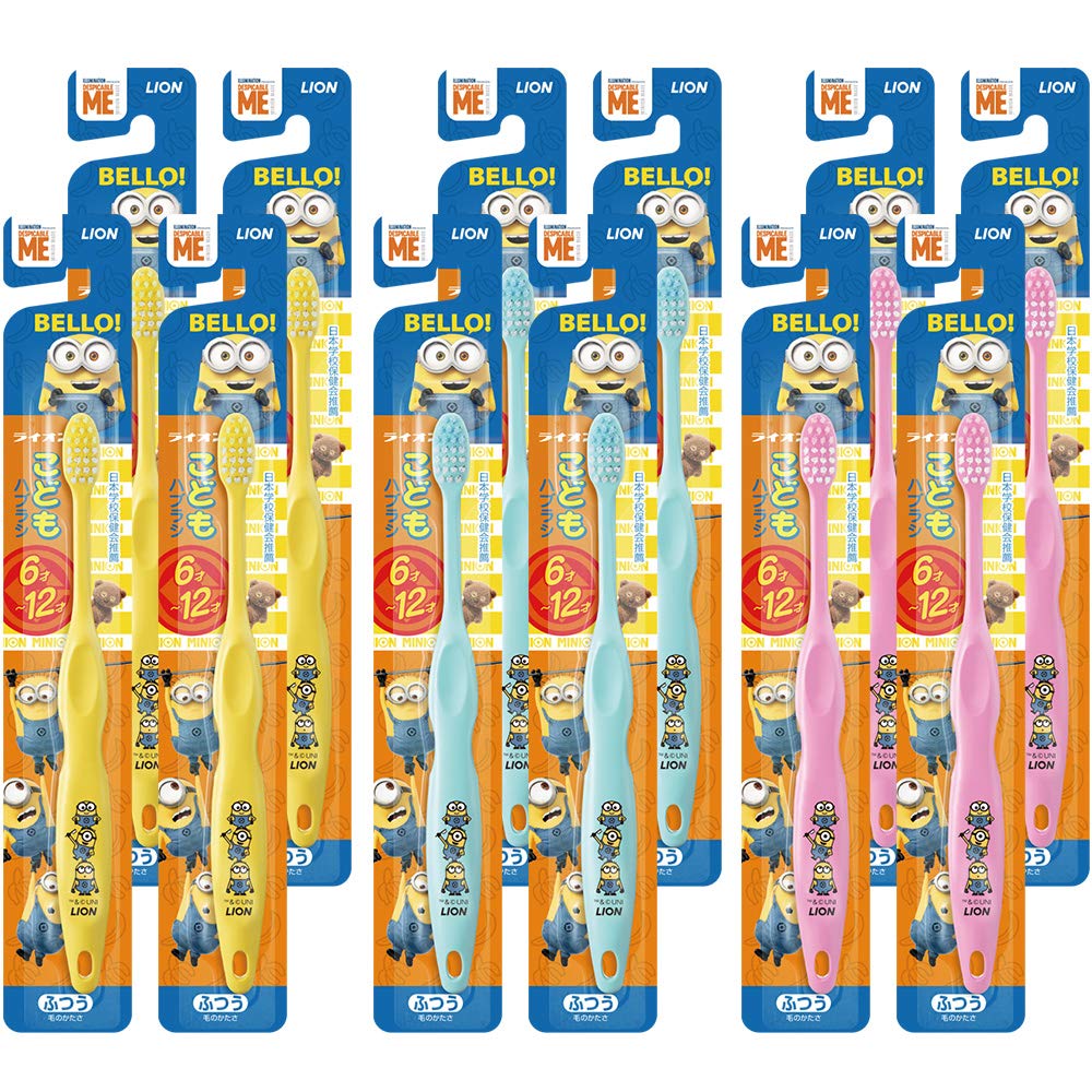 Lion Kids Toothbrush Set years set (6-12 old) Minion, 12-piece