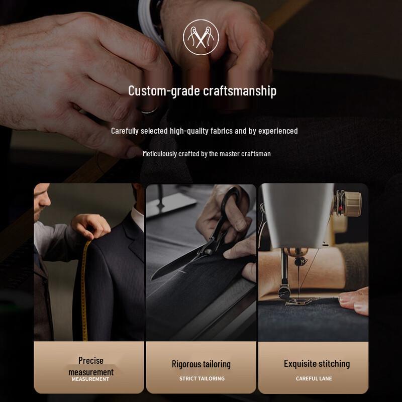 Antonio Men's Peak Lapel Striped 3-Piece Business Suit