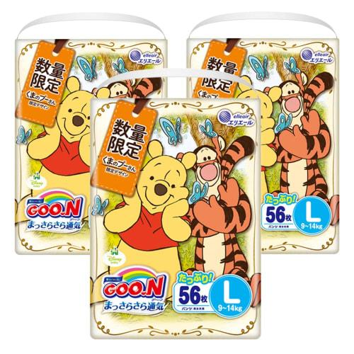 

[Брюки размера L] Goon, свежая вентиляция (9~14 кг), 168 штук (56 шт. х 3), унисекс, распродажа