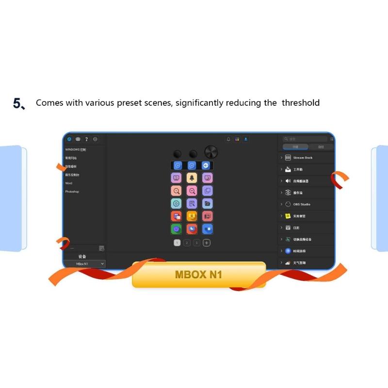 StreamDeck Visual Mini Keyboards LCD Button Live Streaming Controller Game Programming Customizable Keypad Win