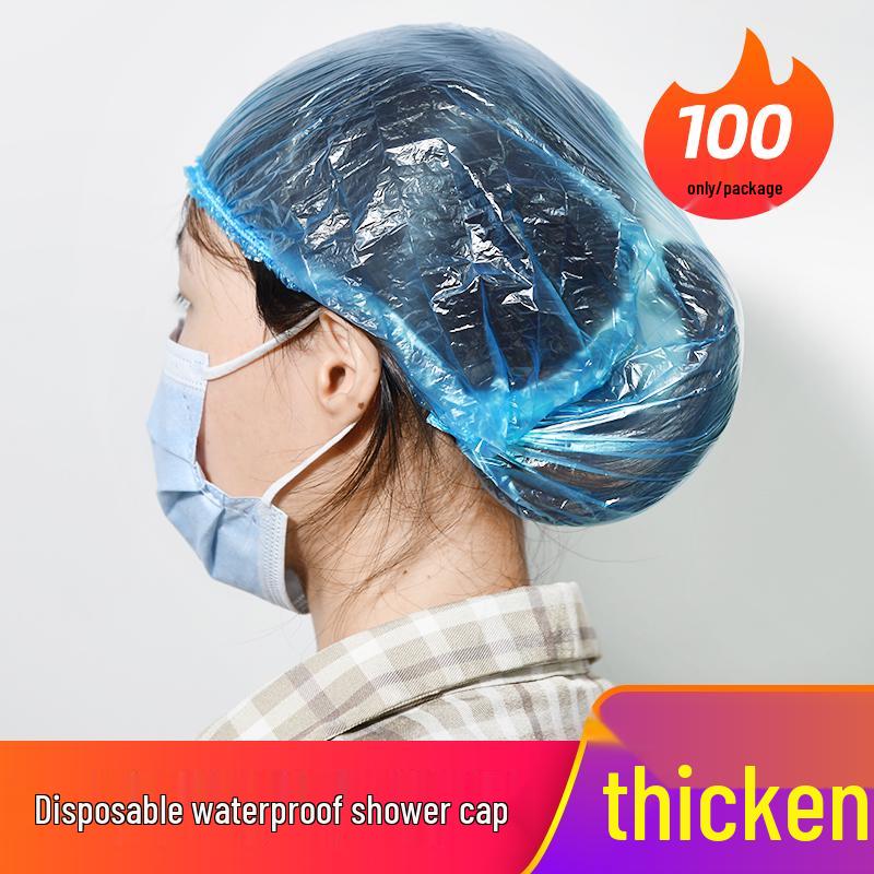 1000 Stück Einweg-Vlies-Küchenhauben - Atmungsaktiv, Staubdicht, Gestreifte Netzhauben