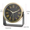 1 pc 4-inch European style light luxury metal alarm clock, 180 degree rotating table clock, vintage desktop ornament clock;
