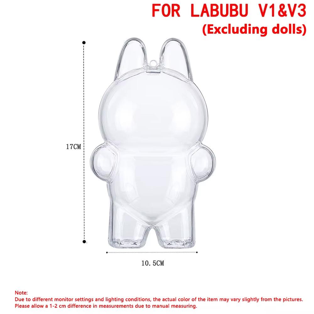 3/2/1Pcs For LABUBU Protector Case Protection Cover V1 V2 V3 V4 Plush Doll Storage Box Anti Dust Case For Labubu Accessories