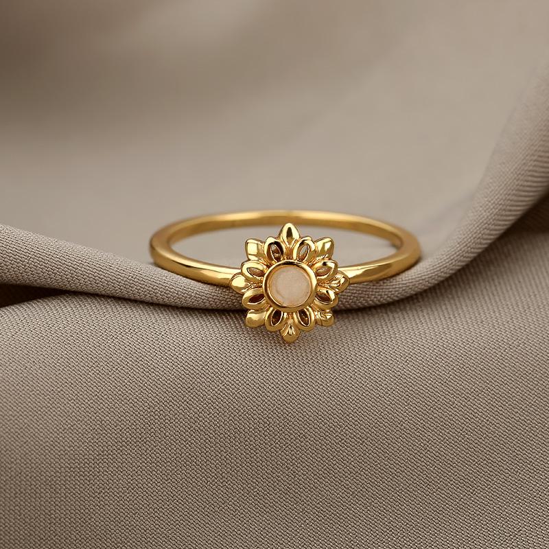 Vintage Rings For Women Healing Natural Stone Rings Agates Quartz Women Party Wedding Jewelry Gift Bijoux Femme
