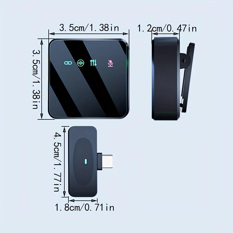 Professional Wireless Microphone System  USB-C Charging Silent Recording Capabilitymodern Design Perfect For Streaming And Calls